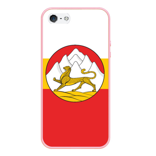 Чехол для iPhone 5/5S матовый Северная Осетия Алания Флаг, цвет баблгам