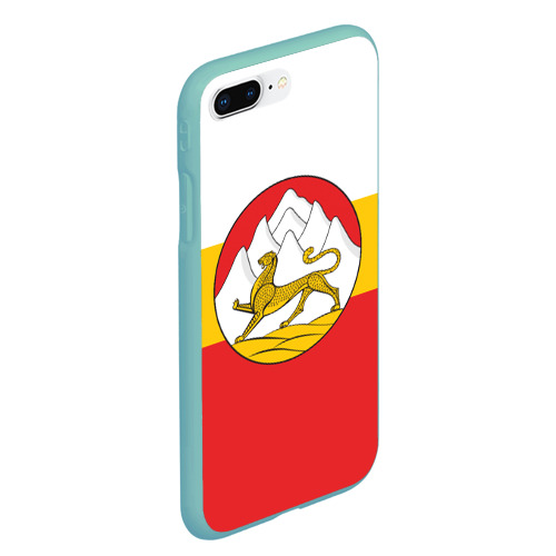 Чехол для iPhone 7Plus/8 Plus матовый Северная Осетия Алания Флаг, цвет мятный - фото 3