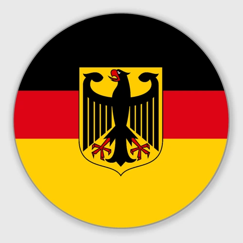Круглый коврик для мышки Германия - флаг Germany