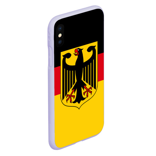 Чехол для iPhone XS Max матовый Германия - Germany, цвет светло-сиреневый - фото 3