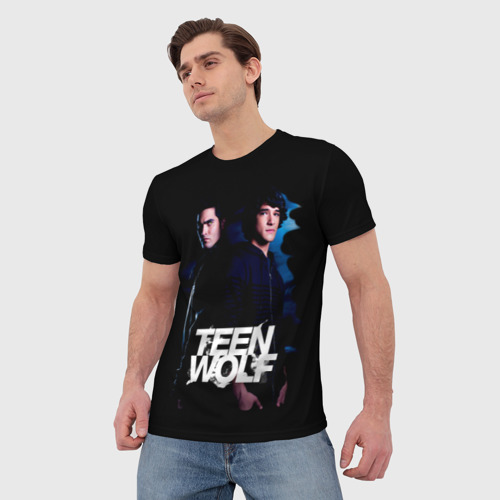 Мужская футболка 3D Волчонок Teen Wolf, цвет 3D печать - фото 3