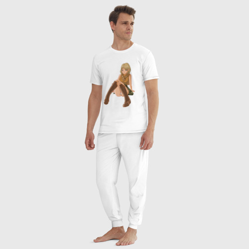 Мужская пижама хлопок Ashley Graham RE4 by sexygirlsdraw, цвет белый - фото 5