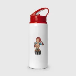 Бутылка для воды с трубочкой Triss Merigold by sexygirlsdraw