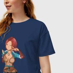 Женская футболка хлопок Oversize Triss Merigold by sexygirlsdraw - фото 2