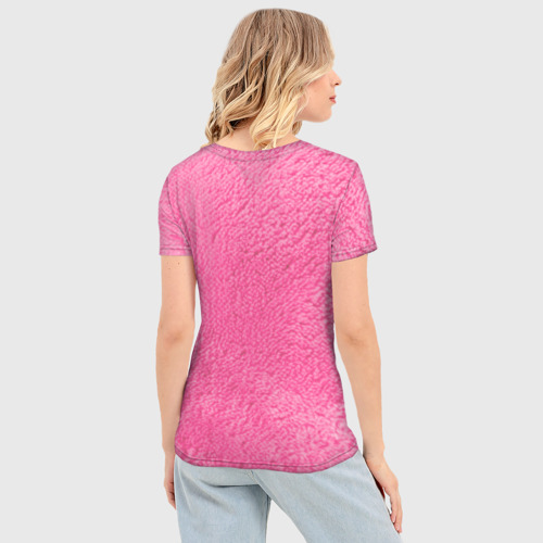 Женская футболка 3D Slim Облачко на розовом мехе с радугой парная, цвет 3D печать - фото 4