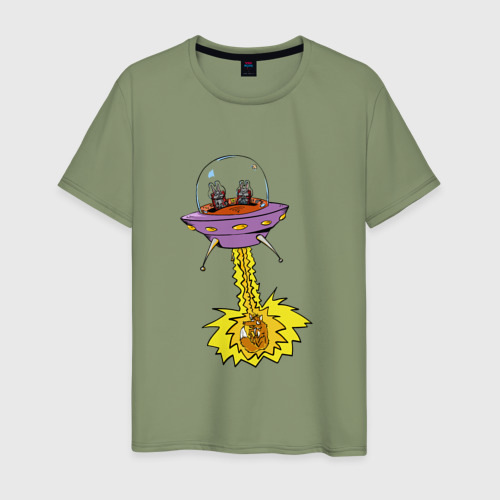 Мужская футболка хлопок Похищение, цвет авокадо