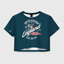 Женская футболка Crop-top 3D Англия England