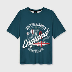 Женская футболка oversize 3D Англия England