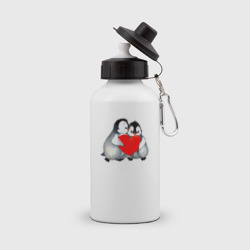 Бутылка спортивная Милые Влюбленные Пингвины