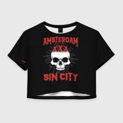 Женская футболка Crop-top 3D Amsterdam Амстердам