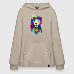 Худи SuperOversize хлопок Color lion! Neon!