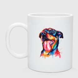 Кружка керамическая Color rottweiler