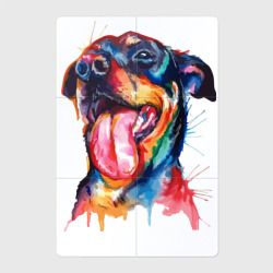 Магнитный плакат 2Х3 Color rottweiler