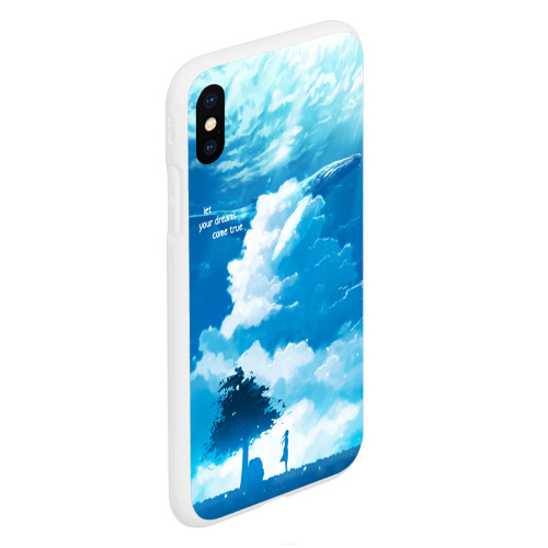 Чехол для iPhone XS Max матовый Let your dreams come true, цвет белый - фото 3