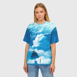 Женская футболка oversize 3D Let your dreams come true - фото 2