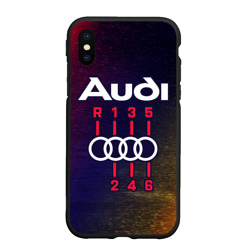 Чехол для iPhone XS Max матовый Audi - коробка Глитч