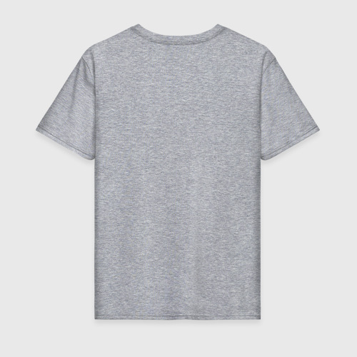 Мужская футболка хлопок с принтом Космокот 0004, вид сзади #1