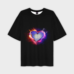 Мужская футболка oversize 3D Холодное сердце Cold heart