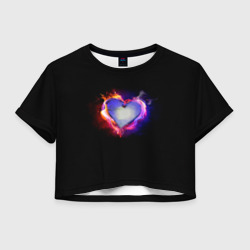 Женская футболка Crop-top 3D Холодное сердце Cold heart