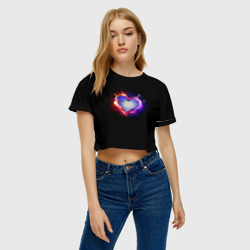 Женская футболка Crop-top 3D Холодное сердце Cold heart - фото 2