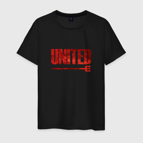 Мужская футболка хлопок United Манчестер Юнайтед, цвет черный