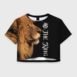 Женская футболка Crop-top 3D Лев король lion king