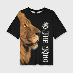 Женская футболка oversize 3D Лев король lion king