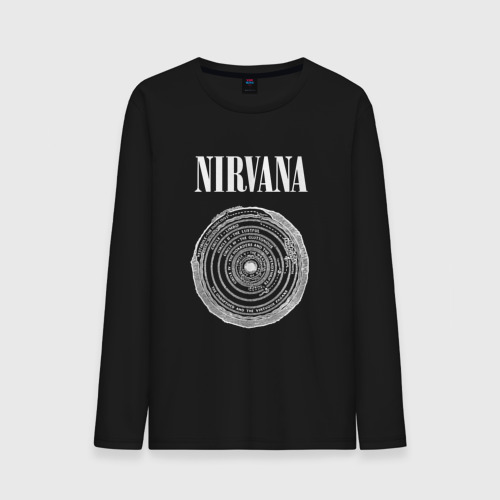 Мужской лонгслив хлопок Nirvana Нирвана Круги ада, цвет черный