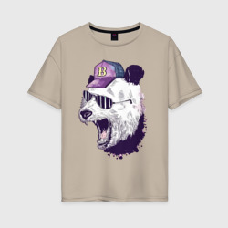 Женская футболка хлопок Oversize Cool Panda!