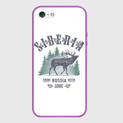 Чехол для iPhone 5/5S матовый Siberia из России с Любовью