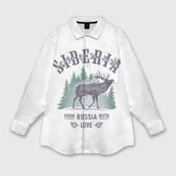 Женская рубашка oversize 3D Siberia из России с Любовью