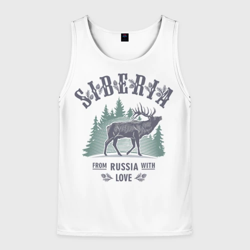 Мужская майка 3D Siberia из России с Любовью