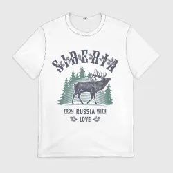 Мужская футболка 3D Siberia из России с Любовью