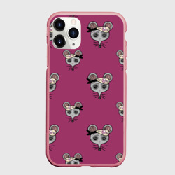 Чехол для iPhone 11 Pro Max матовый Ниндзя-мыши. Клинок, рассекающий демонов. Kimetsu no Yaiba