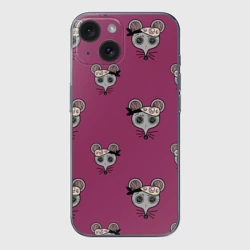 Чехол для iPhone 15 силиконовый с защитой камеры Ниндзя-мыши. Клинок, рассекающий демонов. Kimetsu no Yaiba