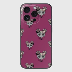 Чехол для iPhone 16 Pro Max силиконовый с защитой камеры Ниндзя-мыши. Клинок, рассекающий демонов. Kimetsu no Yaiba