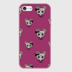 Чехол для iPhone 5/5S матовый Ниндзя-мыши. Клинок, рассекающий демонов. Kimetsu no Yaiba