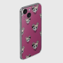 Чехол для iPhone 15 силиконовый с защитой камеры Ниндзя-мыши. Клинок, рассекающий демонов. Kimetsu no Yaiba - фото 2