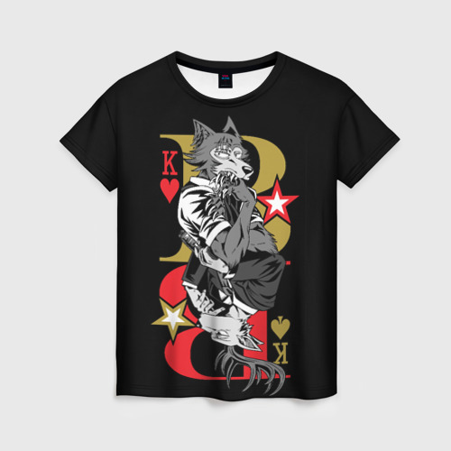 Женская футболка с принтом Легоши и Луис Beastars Выдающиеся звери, вид спереди №1