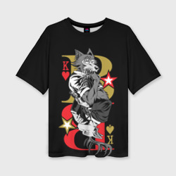 Женская футболка oversize 3D Легоши и Луис Beastars Выдающиеся звери