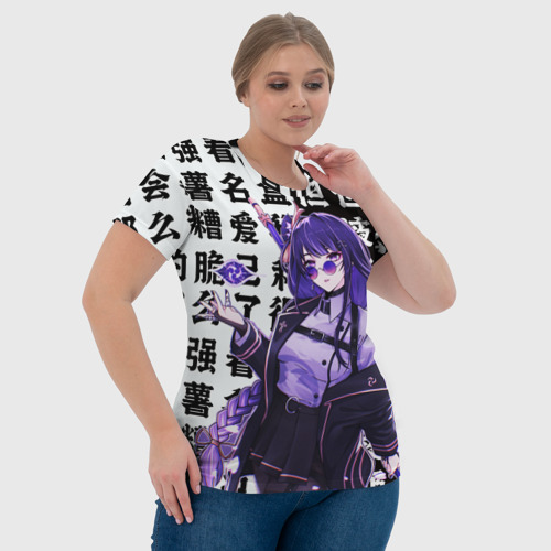 Женская футболка 3D Genshin Impact: стильная Баал Шогун Райден, цвет 3D печать - фото 6