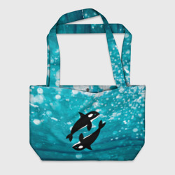 Пляжная сумка 3D Косатка в океане