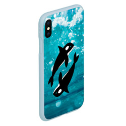 Чехол для iPhone XS Max матовый Косатка в океане - фото 2