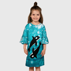 Детское платье 3D Косатка в океане - фото 2