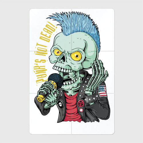 Магнитный плакат 2x3 с принтом Punk's not dead - слоган, вид спереди №1