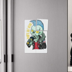 Плакат с принтом Punk's not dead - слоган для любого человека, вид спереди №4. Цвет основы: белый