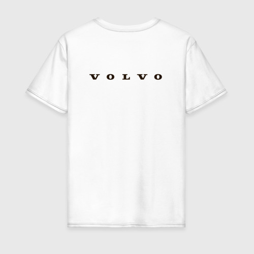 Мужская футболка хлопок Volvo лого, цвет белый - фото 2