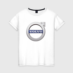 Женская футболка хлопок Лого "Volvo"