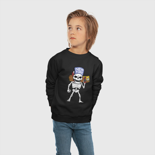 Детский свитшот хлопок Cool skater - New York, цвет черный - фото 5