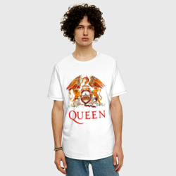 Мужская футболка хлопок Oversize Queen, логотип - фото 2